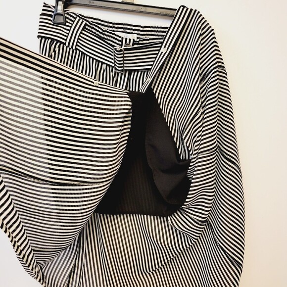ALC New Silk Stripe Lined Size 2 Skirt - Picture 6 of 8